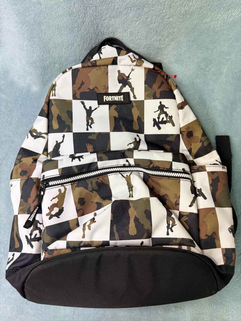 Fortnite Kids Camo Checkerboard Backpack - Black, Brown, Green